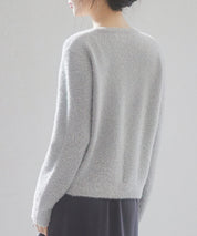 2way毛足長めラメニットカーディガンsdp8031 グレー