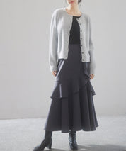 2way毛足長めラメニットカーディガンsdp8031 グレー