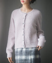 2way毛足長めラメニットカーディガンsdp8031 ピンク