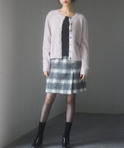 2way毛足長めラメニットカーディガンsdp8031 ピンク