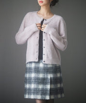 2way毛足長めラメニットカーディガンsdp8031 ピンク