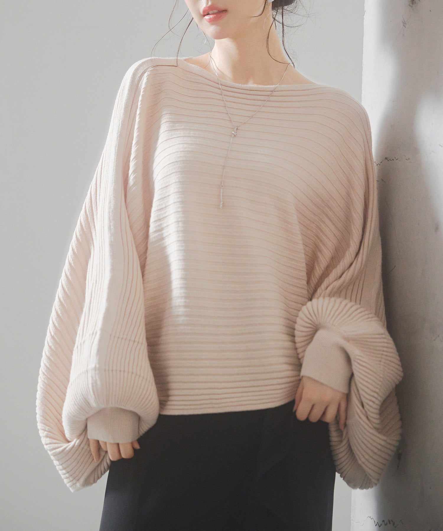 ボートネックドルマンスリーブニットsdp8032-103-14