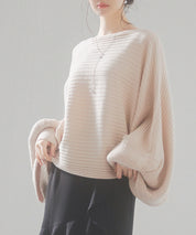 ボートネックドルマンスリーブニットsdp8032 ベージュ