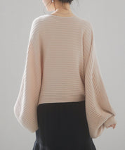 ボートネックドルマンスリーブニットsdp8032 ベージュ