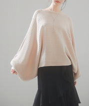 ボートネックドルマンスリーブニットsdp8032 ベージュ