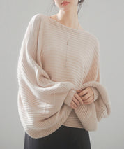 ボートネックドルマンスリーブニットsdp8032 ベージュ