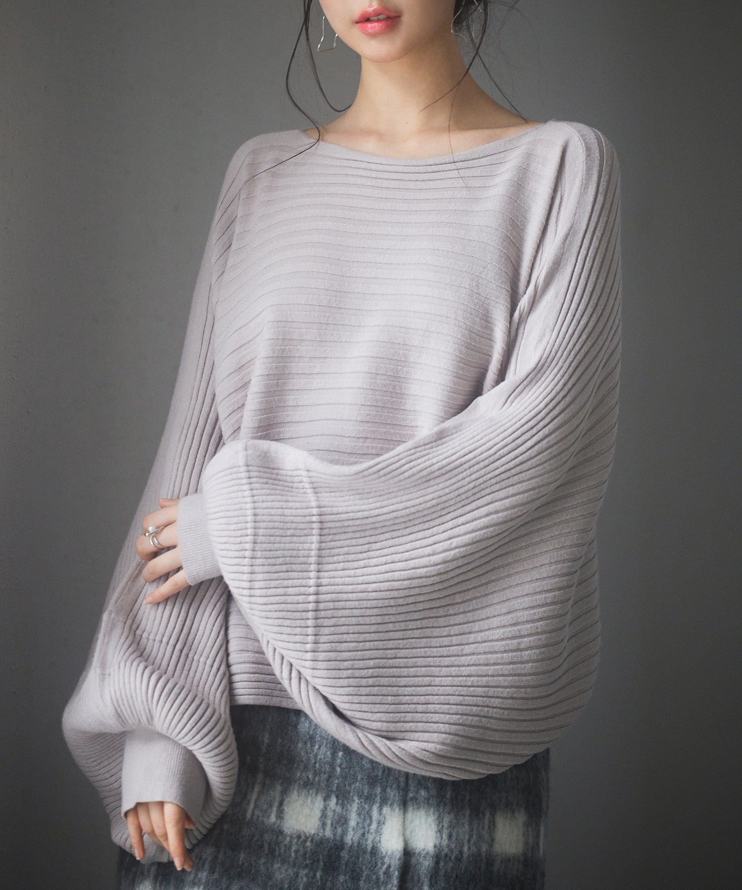 ボートネックドルマンスリーブニットsdp8032-103-18