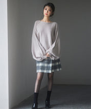 ボートネックドルマンスリーブニットsdp8032 グレー