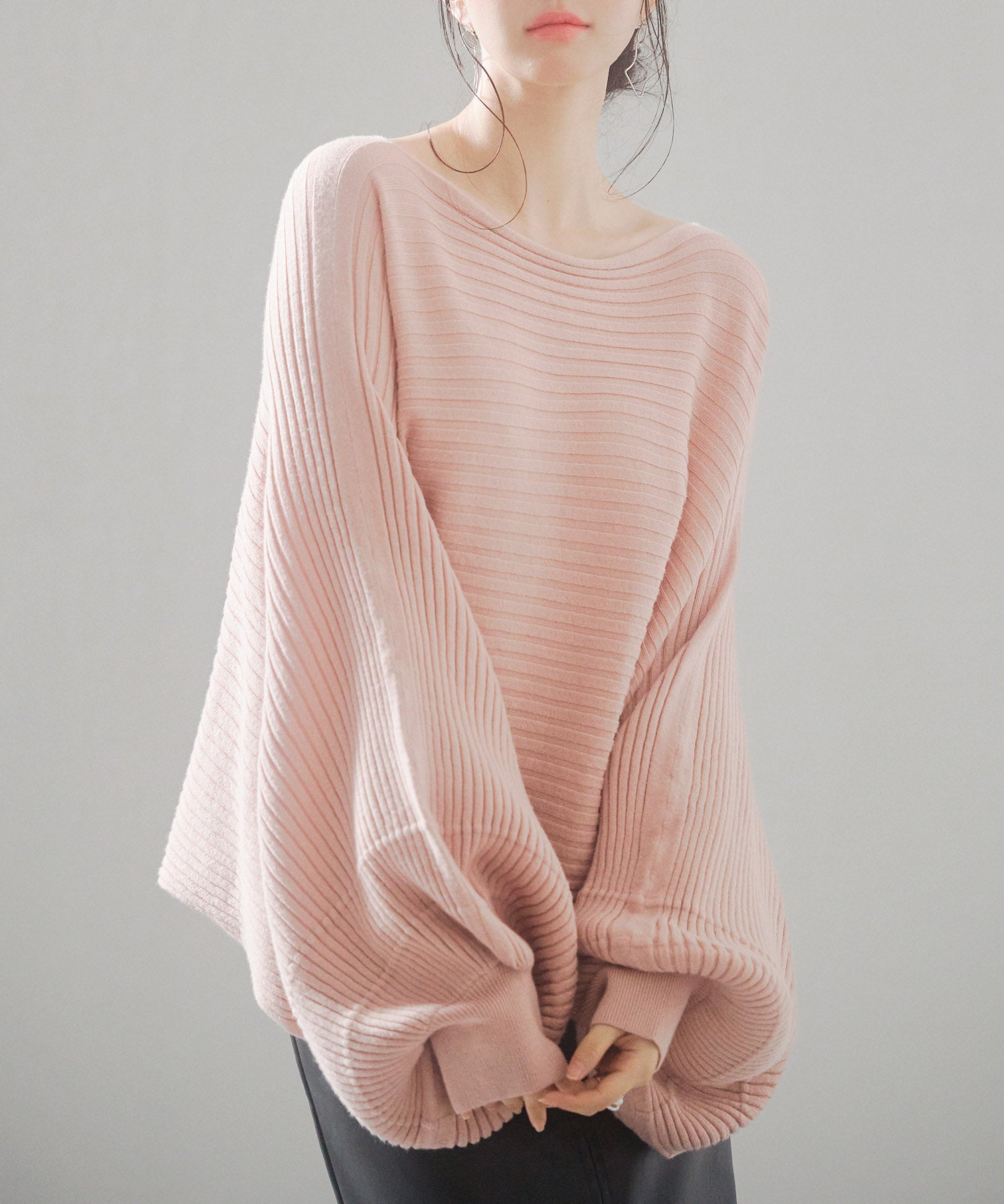 ボートネックドルマンスリーブニットsdp8032-103-26