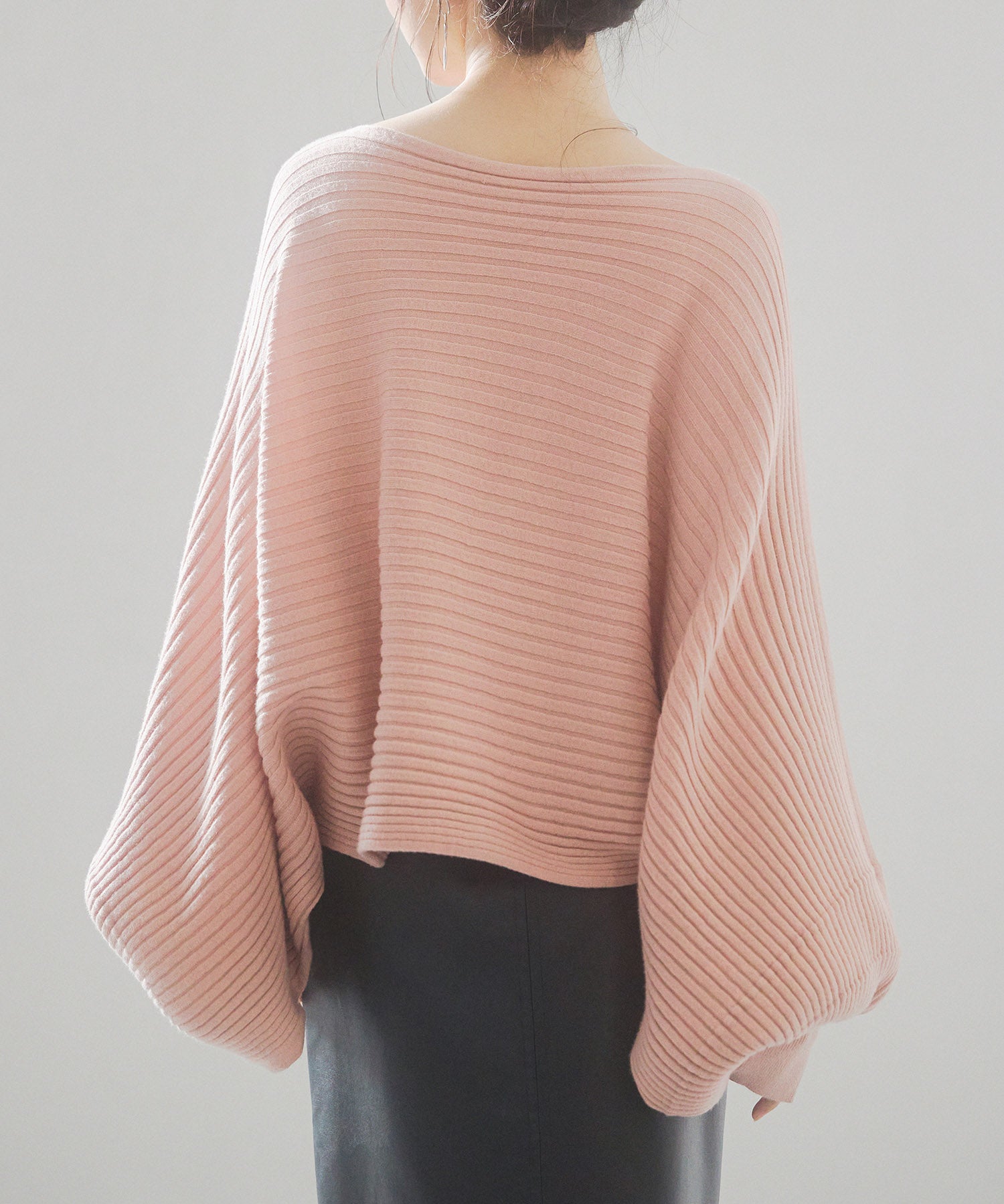 ボートネックドルマンスリーブニットsdp8032 ピンク