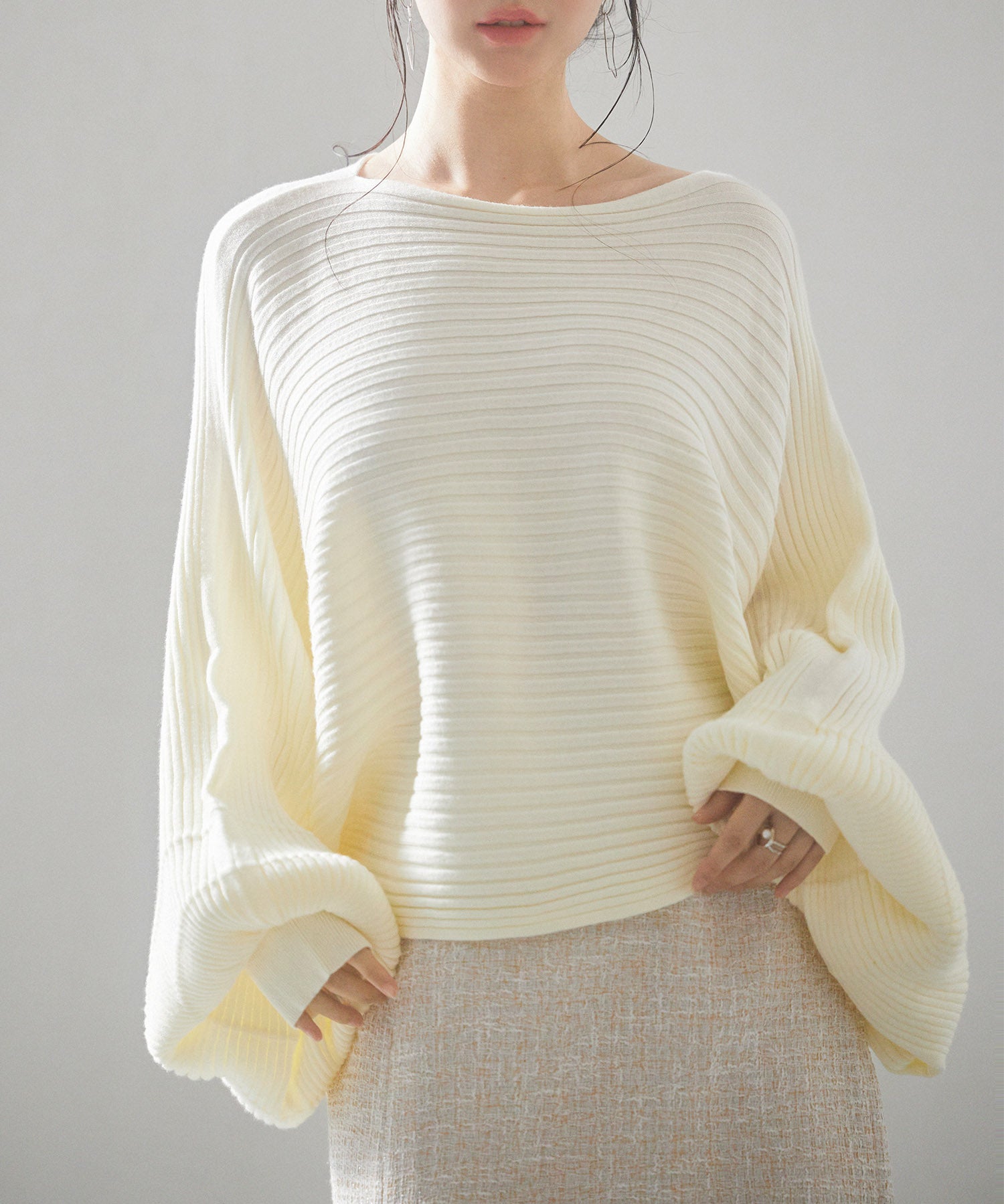 ボートネックドルマンスリーブニットsdp8032-103-38