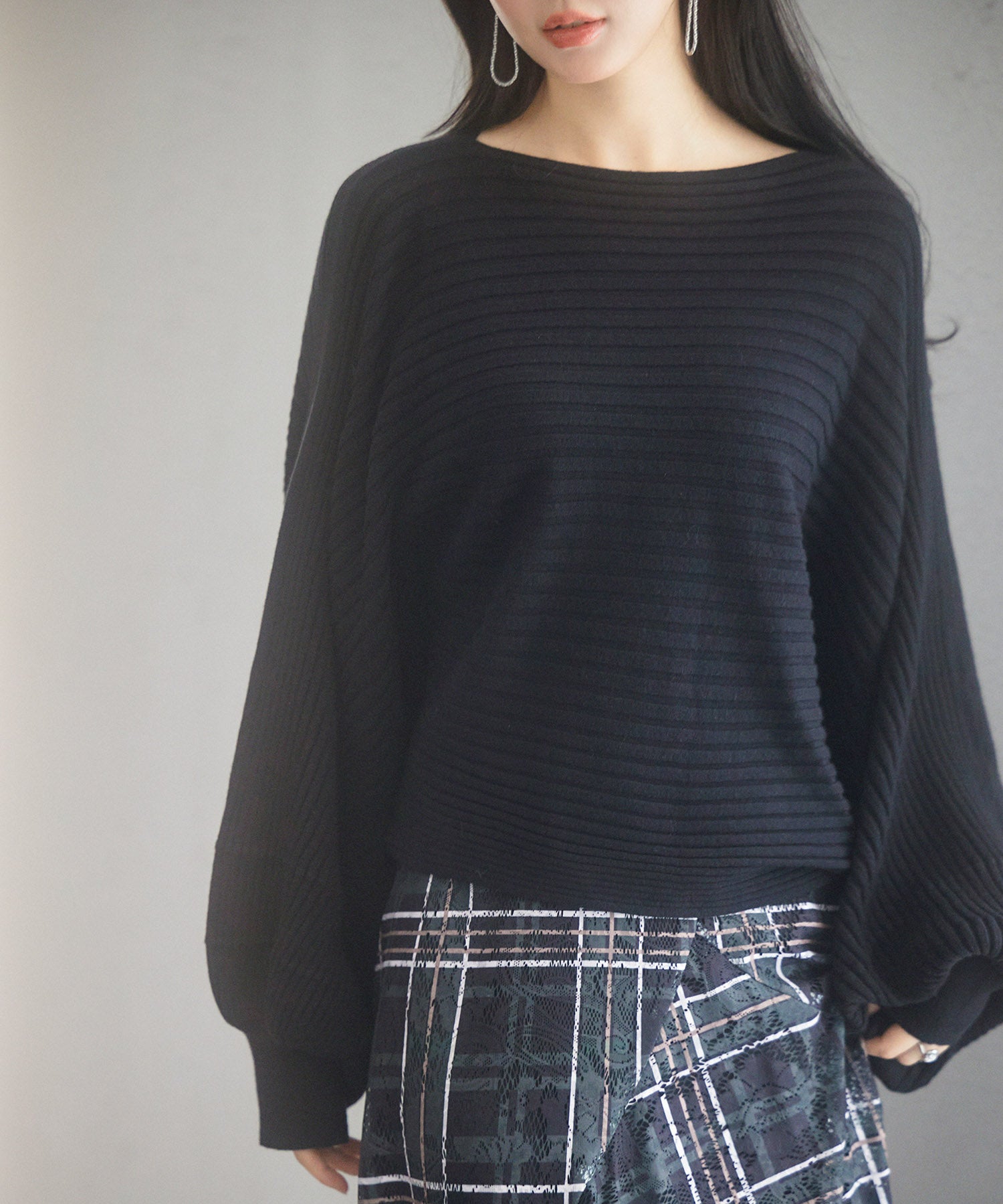 ボートネックドルマンスリーブニットsdp8032-103-8