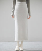 ふわふわシャギー素材タイトニットスカートsdp8033 グレー