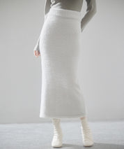 ふわふわシャギー素材タイトニットスカートsdp8033 グレー