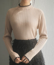 太めリブ編みプチハイネックニットプルオーバーsdp8037-103-174