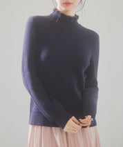 裏起毛ハイネックニットプルオーバーsdp8040 ネイビー