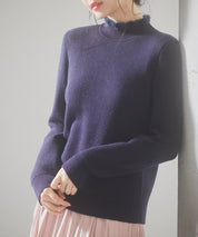 裏起毛ハイネックニットプルオーバーsdp8040 ネイビー