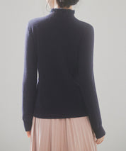 裏起毛ハイネックニットプルオーバーsdp8040 ネイビー