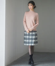 裏起毛ハイネックニットプルオーバーsdp8040 ピンク