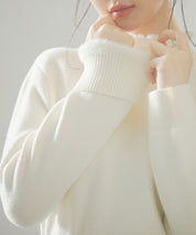 裏起毛ハイネックニットプルオーバーsdp8040 アイボリー