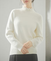 裏起毛ハイネックニットプルオーバーsdp8040 アイボリー