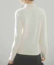 裏起毛ハイネックニットプルオーバーsdp8040 アイボリー