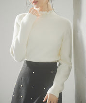 裏起毛ハイネックニットプルオーバーsdp8040 アイボリー