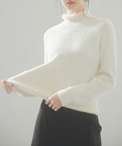 裏起毛ハイネックニットプルオーバーsdp8040 アイボリー