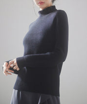 裏起毛ハイネックニットプルオーバーsdp8040 ブラック