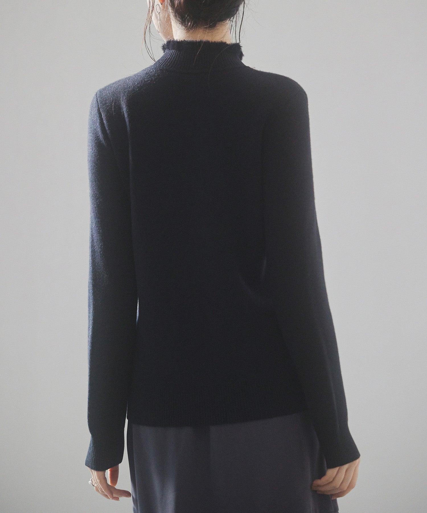 裏起毛ハイネックニットプルオーバーsdp8040 ブラック