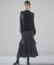 裏起毛ハイネックニットプルオーバーsdp8040 ブラック