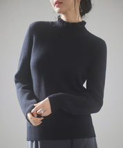 裏起毛ハイネックニットプルオーバーsdp8040 ブラック