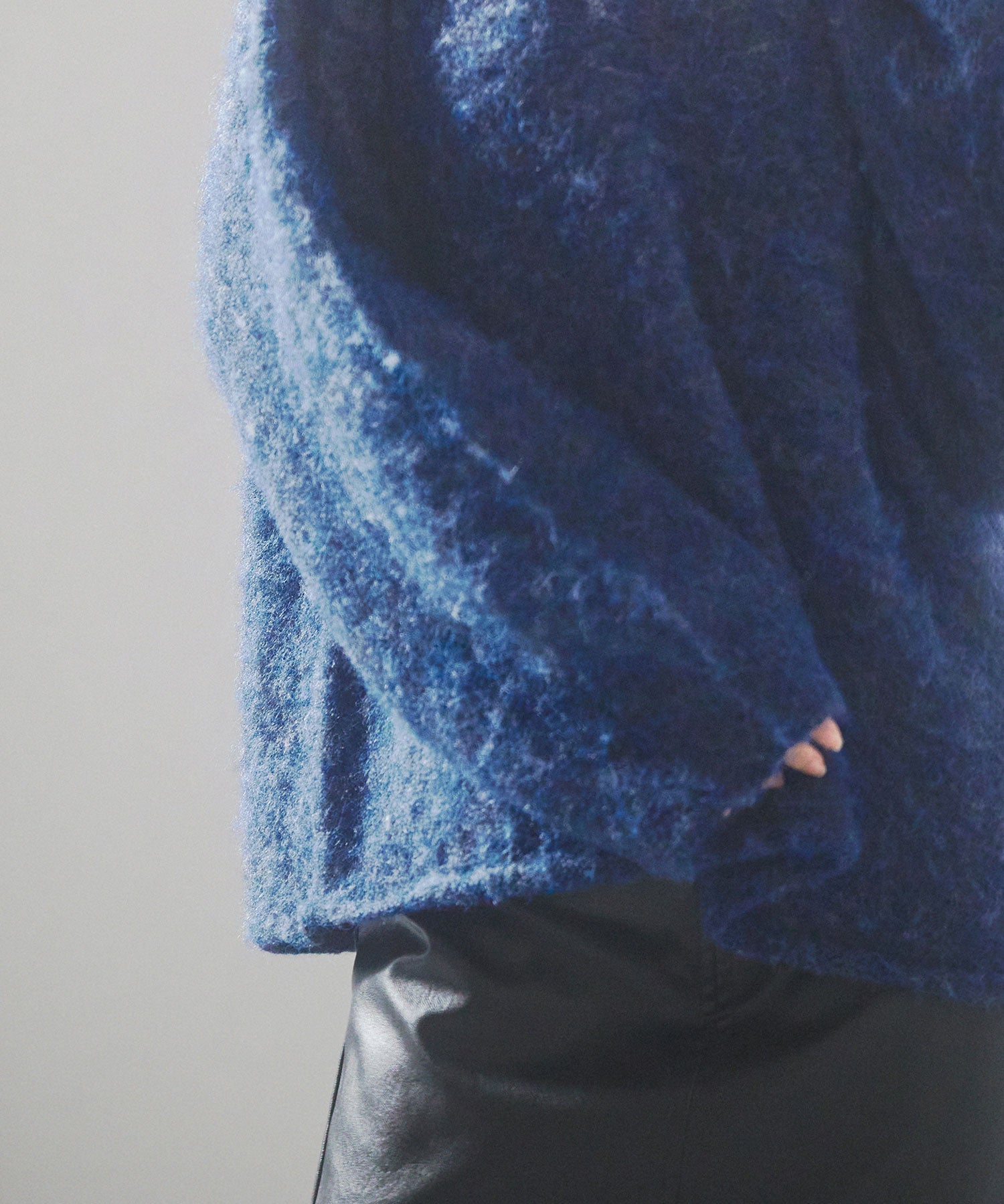 深めVネックドロップショルダーニットプルオーバーsdp8042 ネイビー