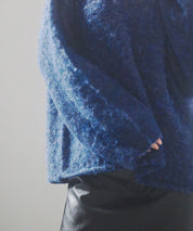 深めVネックドロップショルダーニットプルオーバーsdp8042 ネイビー