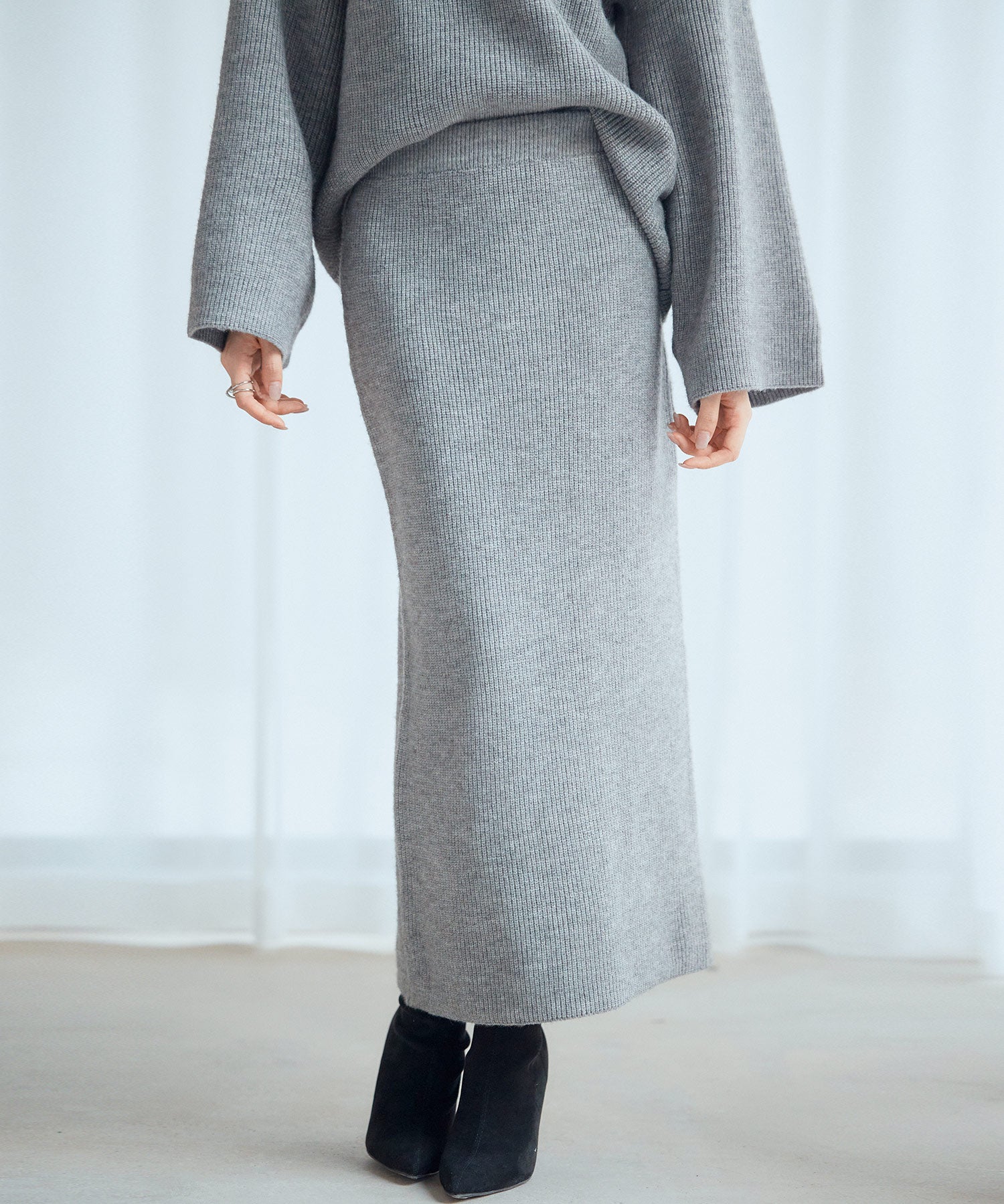 着回し拔群ニットセットアップsdp8043 グレー