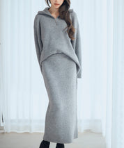 着回し拔群ニットセットアップsdp8043 グレー