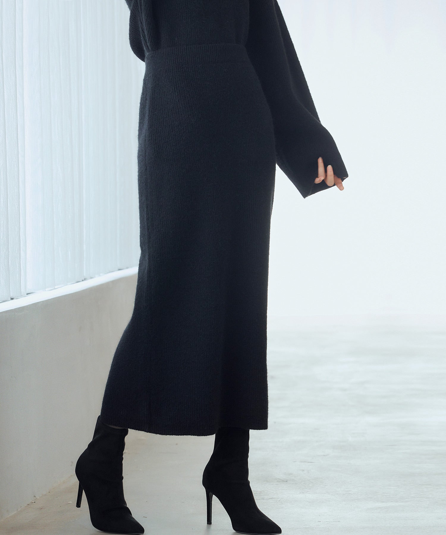 着回し拔群ニットセットアップsdp8043 ブラック