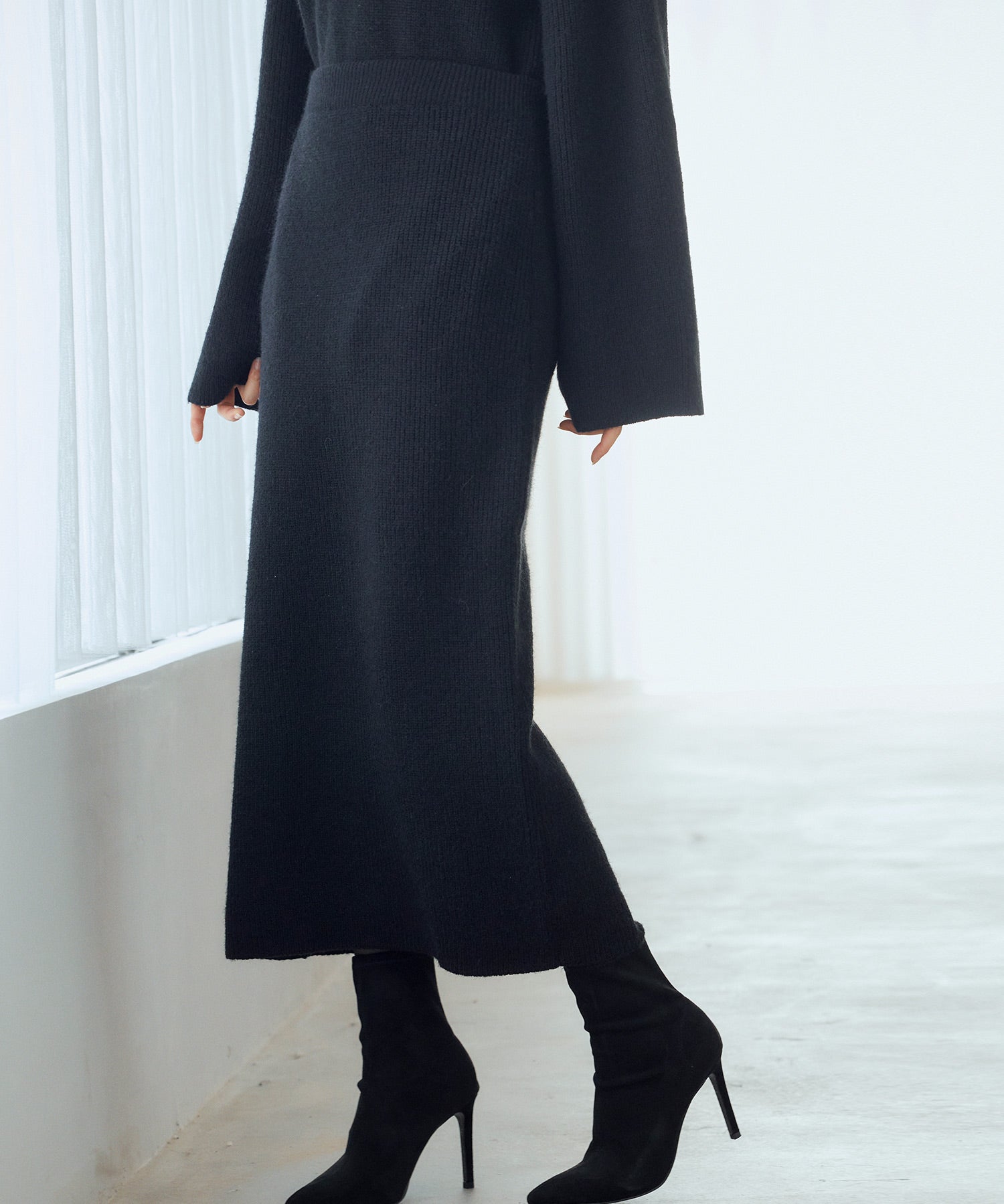 着回し拔群ニットセットアップsdp8043 ブラック