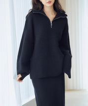 着回し拔群ニットセットアップsdp8043 ブラック