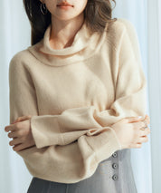 タートルネックニットプルオーバーsdp8045 ベージュ