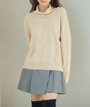 タートルネックニットプルオーバーsdp8045 ベージュ