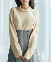 タートルネックニットプルオーバーsdp8045 ベージュ