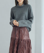 タートルネックニットプルオーバーsdp8045 チャコール