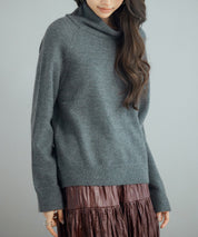 タートルネックニットプルオーバーsdp8045 チャコール