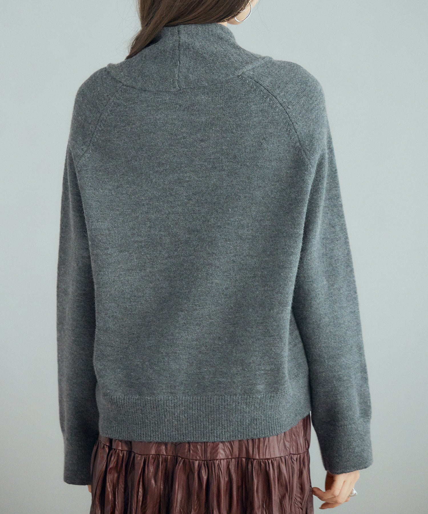 タートルネックニットプルオーバーsdp8045 チャコール