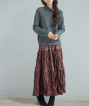 タートルネックニットプルオーバーsdp8045 チャコール