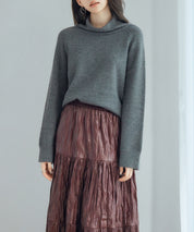 タートルネックニットプルオーバーsdp8045 チャコール