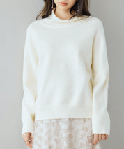 タートルネックニットプルオーバーsdp8045 アイボリー