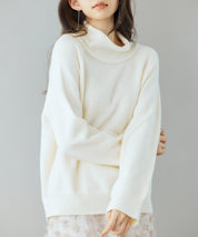 タートルネックニットプルオーバーsdp8045 アイボリー