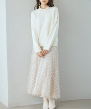 タートルネックニットプルオーバーsdp8045 アイボリー